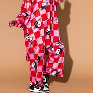 Dressed in LALA Red and Pink Checkered Set